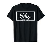 Mrs. Est. 2025 Wedding Married Couple Wife Husband Mr, Mrs T-Shirt
