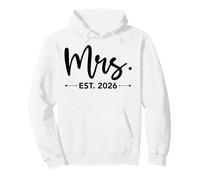 Mrs. Est. 2026 Just Married Promoted to Mr and Mrs Matching Pullover Hoodie