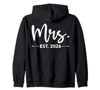Mrs. Est. 2026 Just Married Promoted to Mr and Mrs Matching Zip Hoodie