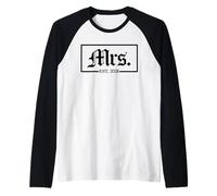 Mrs. Est. 2026 Wife Husband Married Couple, Wedding Mr Mrs Raglan Baseball Tee