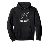 Mrs Est. 2027 Just Married Couple Wedding Party Mr Pullover Hoodie