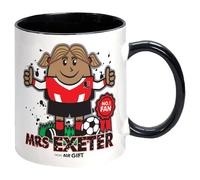 Mrs Exeter City Mug. Gift Boxed Cup for Football Supporter Fan Present | Present idea Birthday or Christmas gift for her. Ladies Womens Football merchandise Mother Mum Daughter Wife Girlfriend