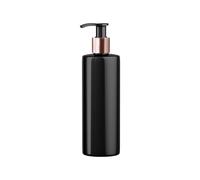Mrs Hinch Customisable DIY Refillable 500ml PET Plastic Lotion Pump Bottle - Black & Rose Gold Lids (1)