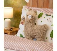 Mrs Hinch Farm Rodney Alpaca Cushion, Beige, 47 x 30cm, Polyester, Decorative Plush Pillow