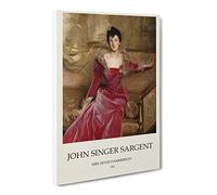 Mrs. Hugh Hammersley By John Singer Sargent Canvas Print | Gallery Wrapped 30mm Frame Wall Art | 24x16 inches | Ready to Hang | Classic Picture | Living Room Bedroom Lounge Office