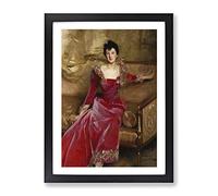 Mrs. Hugh Hammersley By John Singer Sargent Classic Painting Framed Print | A3 Black Framed Wall Art | Ready to Hang | Classic Historical Picture | Living Room Bedroom Lounge Office