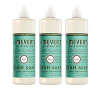 Mrs. Meyer's Liquid Dish Soap, Biodegradable Formula, Basil, 16 fl. oz - Pack of 3