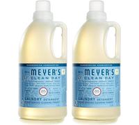 Mrs. Meyer's Liquid Laundry Detergent Biodegradable Formula Enriched with Essential Oils Rainwater 1.8L (Pack of 2) (128 Washes)