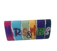 Mrs & Mrs, Novelty, funny, themed Chocolate Bar gift.For wedding congratulations. Gay Pride gift for friends, family and work colleagues. (One Size, Salted Caramel)