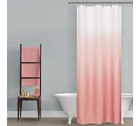 Mrs.Naturall Pink Stall Size Small Shower Curtain for Girls Bathroom, Preppy Girly Shower Curtain for Dorm, 36x72