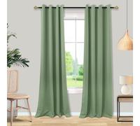 Mrs.Naturall Sage Green Blackout Curtains 84 Inches Long for Bedroom,Room Darkening Light Blocking Thermal Curtains for Living Room 84 Inch Length 2 Panels Set