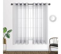Mrs.Naturall Silver Room Decor for Bedroom Curtains 63 Inch Length 2 Panels Set Wall Glam Decorations Window Sheer Drapes for Teen Girls Women