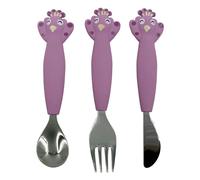 Trixie - 3-Piece Silicone Cutlery Set Mrs Peacock