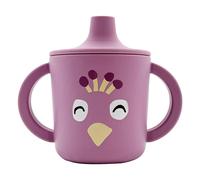 Mrs. Peacock Silicone Training Cup Purple one size