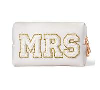 MRS Portable Travel Toiletry Make up Bag with Zipper Pouch Cosmetic Organizer for Travel Waterproof PU Leather Washable Pouch Storage Organiser Beauty Makeup Travel Accessory for Girls Women
