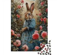 Mrs. Rabbit in A Rose Garden 1000 Piece Jigsaw, 38x26cm/1000pcs | For winter days with time to puzzle, this adult jigsaw puzzle with 1000 pieces gives adults a calm winter activity.