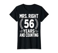 Mrs. Right 56 Years and Counting - 56th Wedding Anniversary T-Shirt