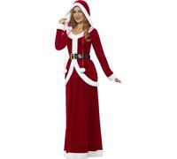 Mrs Santa Claus Costume Womens Miss Christmas Xmas Fancy Dress Uk 8-22