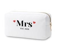 Mrs Wedding Gift Makeup Bag Mrs Wife Gifts Wedding Day Gift for Bride Mrs Est 2026 Bag Bride to Be Gifts Wifey Gifts for Wife Girlfriend Bride Gifts Bachelorette Bridal Shower Gifts Cosmetic Pouch