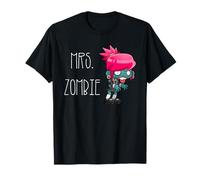 Mrs. Zombie. Funny Halloween Costume for Couples. Mr and Mrs T-Shirt