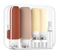 Mrsdry 16 Pack Travel Bottles for Toiletries, 6oz Silicone, Leak Proof, Reusable, Oval, Perfect for Travel, Vacation, Plane Trip, Camp