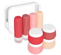 Mrsdry Travel Bottles for Toiletries 8 Pack, Travel Size Toiletries, Tsa Approved Travel Size Containers 3oz, with Travel Essentials Clear Bag, Leak Proof Silicone Squeezable Creams Jars