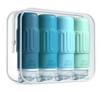 Mrsdry Travel Bottles for Toiletries, BPA Free Leak Proof reusable Silicone Bottles, TSA Approved 3oz Travel Size Bottles, Travel Accessories for Shampoo Soap Liquids with Toiletry Bag (4 Pack)