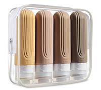 Mrsdry Travel Bottles for Toiletries, Tsa Approved 3oz Travel Size Containers BPA Free Leak Proof Refillable Liquid Silicone Squeezable Travel Accessories for Shampoo Conditioner Lotion (4 Pack)