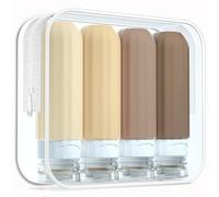 Mrsdry Travel Bottles for Toiletries, TSA Approved, Silicone Travel Bottles, BPA Free, 3oz Leak Proof Travel Size Bottles, Travel Accessories for Shampoo Body Wash Lotion Soap Liquids (4 Pack)
