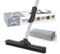 MRSIGA Rubber Broom Carpet Brush Pet Hair Removal with Built in Squeegee 3