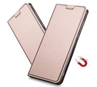 MRSTER Case for Sony Xperia XA1 Ultra Premium PU Leather Hidden Magnetic Adsorption Shockproof Flip Wallet Cover for Sony Xperia XA1 Ultra. DT Pink