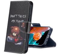 MRSTER Galaxy A41 Phone Case Durable Lightweight PU Leather Wallet Phone Case Flip Folio Shockproof Shell Slim Fit Protective Cover for Samsung Galaxy A41. BF Bear