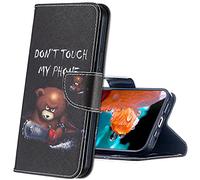 MRSTER Nokia 3.4 Phone Case Durable Lightweight PU Leather Wallet Phone Case Flip Folio Shockproof Shell Slim Fit Protective Cover for Nokia 3.4 / Nokia 5.4 BF Bear
