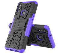 MRSTER Samsung Galaxy A10s Case, Tyre Pattern Design Heavy Duty Extreme Protection Case With Kickstand Shock Absorbing Detachable 2 in 1 Case Cover For Samsung Galaxy A10s. Hyun Purple