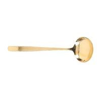 MRSTORY Brass Elegant Soup Ladle Durable Bright Gold Color Balanced Weight Multifunction Ladle Spoon Home Kitchen Cooking (Ladle)