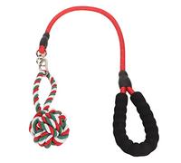MRSTORY Chewing Toy for Dogs in Interactive Cotton Rope Bungee Tug to Clean the Teeth and Massage the Gums for Puppies and Adult Dogs (Red)