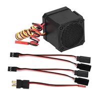 MRSTORY Engine Sound Simulator RC Car Model Accessory 10 Sound Effects 5 Alarm Sounds AUX Channel Support 4S Lipo Compatible for HSP Redcat HPI Axial RC Cars Black