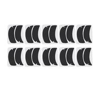 MRSTORY Eyelash Extension Under Eye Pads Reusable Silicone Eyelash Extension Patches Flexible Notch Design for Beauty Salons and Individuals 10 Pairs 8 x 2.2cm (Black)