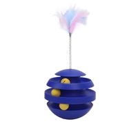 MRSTORY Interactive Chat Toy Turnlet Improve the Vitality of the Cat Promote the Exercise Toy with Rotating Ball for Interior Material Pp Abs Diameter 22cm (Blue)