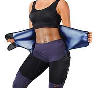 MRSTORY Sauna Sweat Waist Trimmer Thigh Waist Trainer Tummy Control Belt 4 in 1 Sauna Suit for Weight Loss and Workout Polyester Fiber Silver Coating 240g (2XL/3XL)