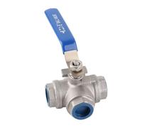 MRSTORY Stainless Steel SUS304 Pipe Ball Valve Three Way T Type Female Thread 3/4 DN20 Applications Stop and Control Industrial Use High