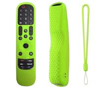 MRSVI Silicone Cover for MR24GA/MR21GA/MR22GN/MR23GA Protective Case Compatible with LG Magic TV C2 C3 G3 OLED Remote Control Slicone Sleeve with Lanyard (Glow Blue) (Glow Green)