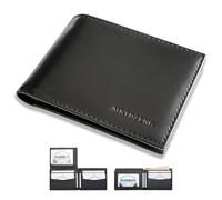 MRTDZENG Leather Wallet for Men, RFID Blocking Men's Bifold Wallet with 2 ID Windows, Slim Minimalist Men's Wallet