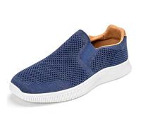 MrToNo Men's Shoes Slip On Trainers Casual Shoes Breathable Comfortable Mesh Sports Shoes Lightweight Trainers Casual Loafer Running Shoes Non-Slip Walking Shoes Jogging Shoes, 1258 Blue, 9.5 UK