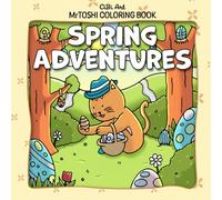 MrToshi - Spring Adventure: A Hand-Drawn Cat Coloring Book with Whimsical Picnic & Bicycle Scenes