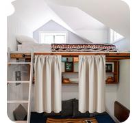 MRTREES Beige Waterproof Blackout Curtains for Kitchen Cupboard and Small Windows, Rod Pocket Curtains for Bathroom and Bay Window Easy Installation, 2 Panels 60x75 CM 24x30 Inch Beige