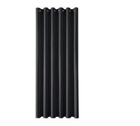 MRTREES Black Blackout Curtains for Bedroom Window Short Curtains Eyelet for Kitchen Soft Texture Window Treatments, 1 Panel 52x63 Inch, Black