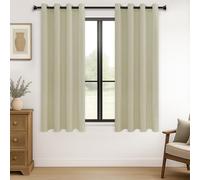 MRTREES Blackout Curtains Bedroom 54 Drop 2 Panels Biscotti Beige Eyelet Thermal Curtain for Living Room Soft Texture Window Treatments for Kids 46x54 Inch 117x137 CM