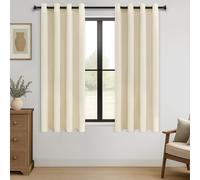 MRTREES Blackout Curtains Bedroom 66 Drop 2 Panels Biscotti Beige Eyelet Thermal Curtain for Living Room Soft Texture Window Treatments for Kids 46x66 Inch 117x167 CM