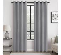 MRTREES Blackout Curtains Bedroom 90 Drop 2 Panels Light Grey Eyelet Thermal Curtain for Living Room Soft Texture Window Treatments for Kids 46x90 Inch 117x228 CM